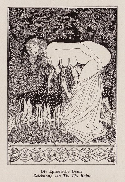 Ephesische Diana (Lithographie) von Thomas Theodor Heine