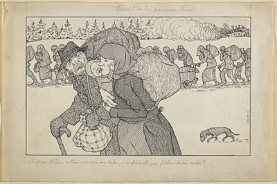 Flucht vor dem grausamen Feind von Thomas Theodor Heine