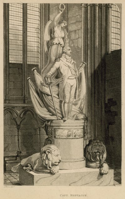 Denkmal für Kapitän Montague, Westminster Abbey, London von Thomas Uwins