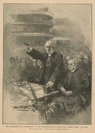 Erzbischof von Canterbury bei der Demonstration in der Royal Albert Hall von Thomas Walter Wilson