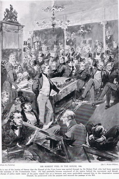 Sir Robert Peel im Haus, 1846, Illustration aus 