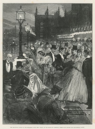 Der Empfang der Frau des Sprechers, Mrs. Gully, im House of Commons von Thomas Walter Wilson