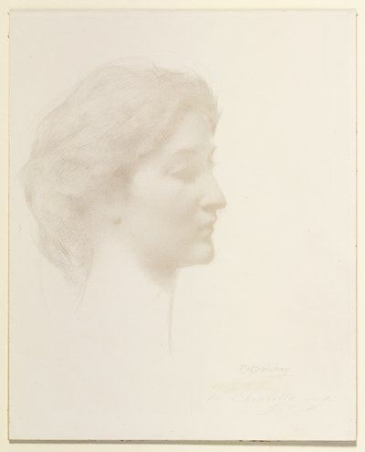 Kopf eines Mädchens von Thomas Wilmer Dewing