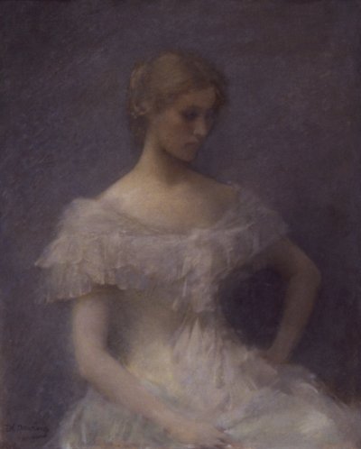 Sitzendes junges Mädchen von Thomas Wilmer Dewing