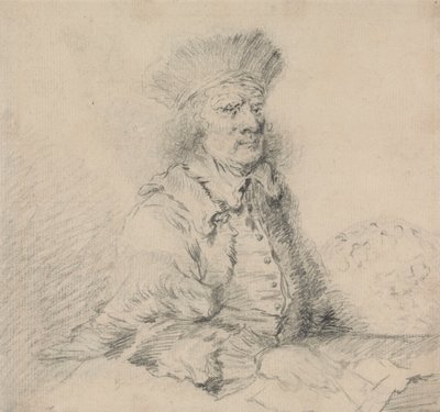 Rembrandt mit Pelzhut von Thomas Worlidge