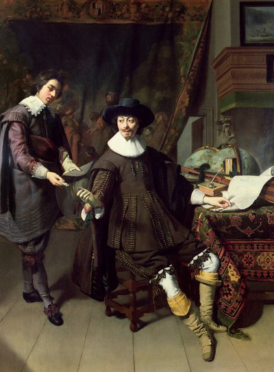Constantijn Huygens (1596-1687) und sein Schreiber, 1627 von Thomas de Keyser