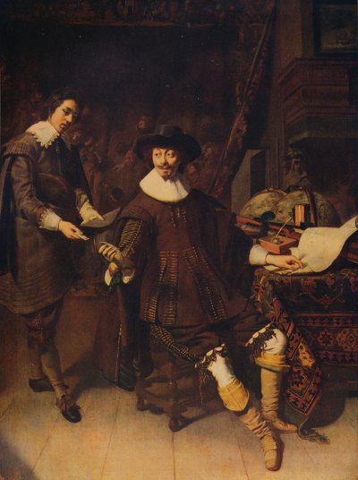 Constantijn Huygens und sein Schreiber, 1627, um 1915 von Thomas de Keyser