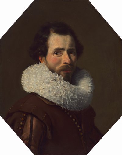 Porträt eines Gentlemans mit aufwendigem Kragen, 1627 von Thomas de Keyser