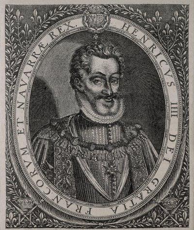 Porträt von HENRI IV. von Frankreich und Navarra (1553-1610), Gravur von Tomas de Leu (16. Jahrhundert) von Thomas de Leu