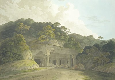 Der Eingang zur Elephanta-Höhle, Tafel 58 aus 