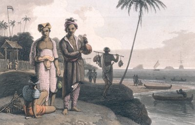 Die Malaien von Java, graviert von den Künstlern, veröffentlicht von Longman, Hurst, Rees und Orme, London, 1810 von Thomas und William Daniell