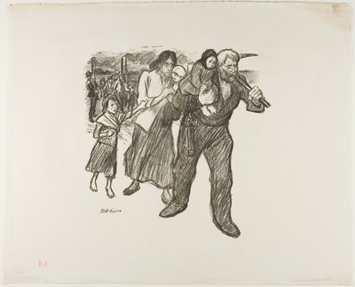 Empörung im Pas-de-Calais von Théophile Alexandre Pierre Steinlen