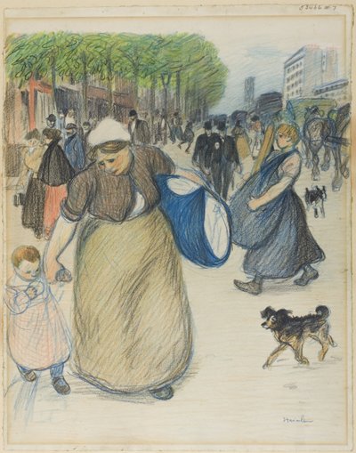 Straßenszene von Théophile Alexandre Pierre Steinlen