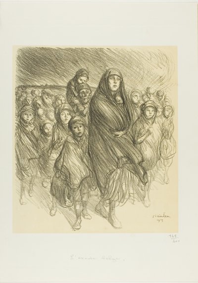 Der belgische Exodus von Théophile Alexandre Pierre Steinlen