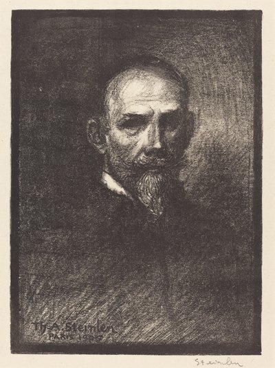 Selbstporträt Steinlen von vorne, Kopf gerade, 1905 von Théophile Alexandre Steinlen
