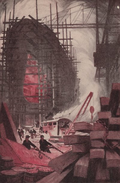 Bau eines Schlachtschiffs von Thornton Oakley