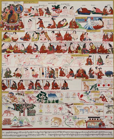 Manuskript zur tibetischen Medizin von Tibetan School
