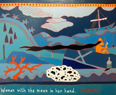 Frau mit dem Mond in ihrer Hand, 2011 von Timothy Nathan Joel