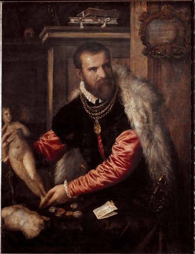Porträt des Antiquitätenhändlers und Sammlers Jacopo Strada von Tiziano Vecelli