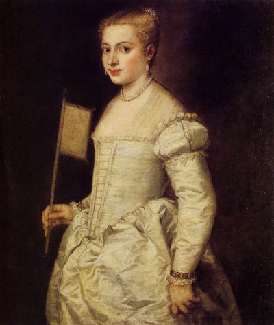 Porträt einer Dame in Weiß, ca. 1561 von Titian