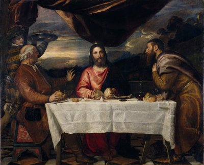 Das Abendmahl in Emmaus von Titian