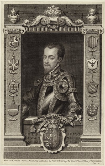 Porträt von König Philipp II. von Spanien von Tiziano Vecelli