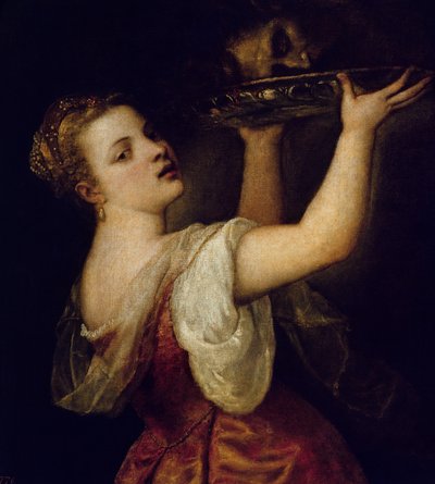 Salome trägt den Kopf von Johannes dem Täufer von Tiziano Vecelli