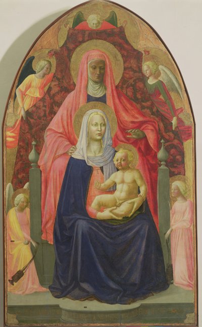 Jungfrau und Kind mit Hl. Anna, 1424 von Tommaso Masaccio
