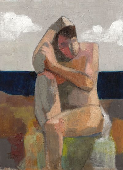 Kontemplative Strandfigur von Tore Bahnson