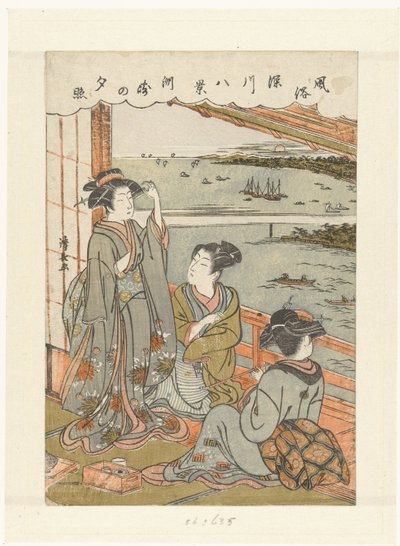 Abendregen in Susaki von Torii Kiyonaga