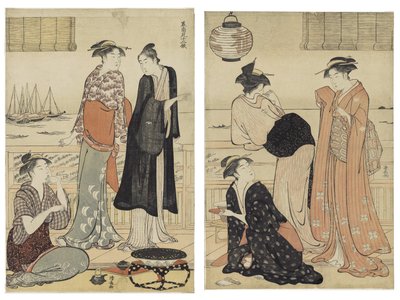 Der sechste Monat, aus der Serie Zwölf Monate im Süden von Torii Kiyonaga
