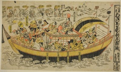 Acht Szenen von Kanazawa (Kanazawa hakkei): Der Tanz von Asahina und Umejumaru (Asaina Umejumaru mai no dan) von Torii Kiyonobu I
