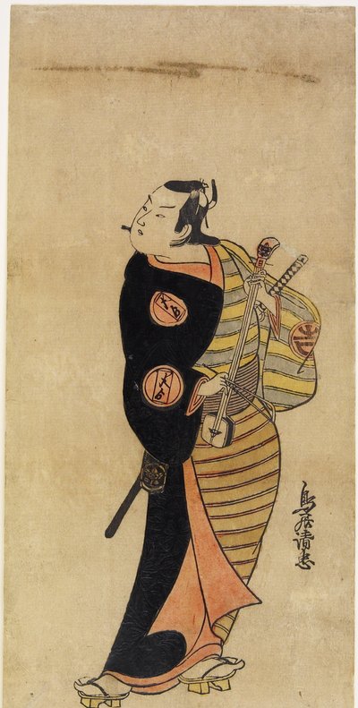 Schauspieler Ichimura Takenoj? IV als der Page Kichisabur? von Torii Kiyotada