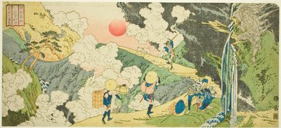 Fudo-Pass auf der Mikuni-Straße in der Provinz Kozuke (Joshu Mikuni goe Fudo toge), aus der Serie "Berühmte Orte in den Provinzen (Shokoku meisho)" von Totoya Hokkei