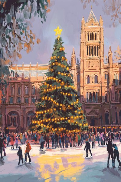 Helle Weihnachtsstadt Nr. 03 von Treechild