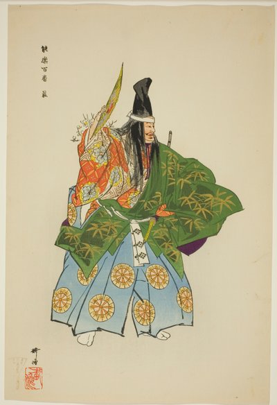 Ebira, aus der Serie "Hundert No-Dramen (Nogaku hyakuban)" von Tsukioka Kogyo