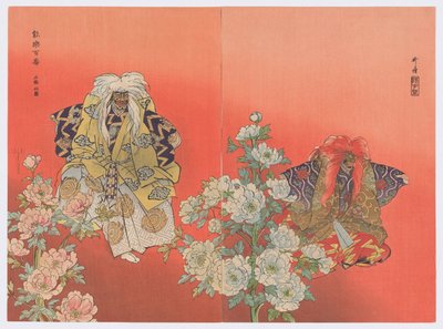 Shakkyō, aus der Serie Einhundert Nō-Spiele von Tsukioka Kogyo
