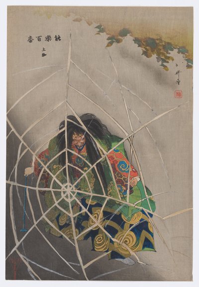 Tsuchigumo, aus Drucke von Einhundert Noh-Spielen von Tsukioka Kogyo