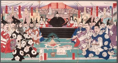 Die große Konferenz über die Eroberung Koreas von Tsukioka Yoshitoshi