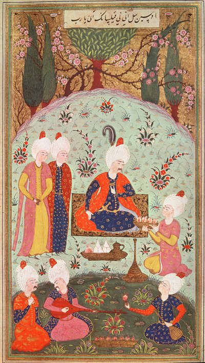 TSM H.804 & H.806 Der Kronprinz feiert den Sieg mit einem Mahl im Garten, 1534 von Turkish School