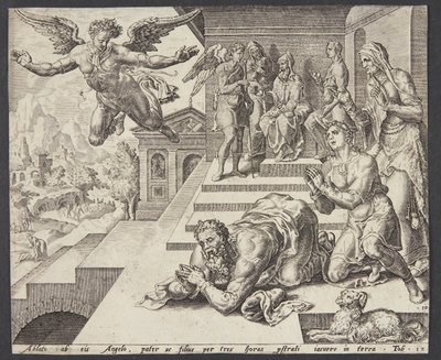 Die Abreise des Engels von Ubekendt efter Maarten van Heemskerck