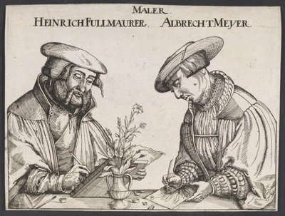 Porträt von Heinrich Füllmaurer und Albrecht Meyer von Ubekendt tysk 1500 tallet