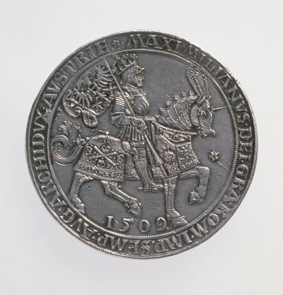 Krönungsdoppelguldiner von Kaiser Maximilian I. (1493-1519), Münzstätte Antwerpen, Neuauflage einer Münze von 1509, 1517 (Vorderseite) von Ulrich Ursentaler