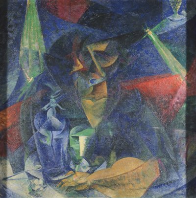 Zerlegung der Frauenfigur am Tisch von Umberto Boccioni (1882-1916), ca. 1912 von Umberto Boccioni