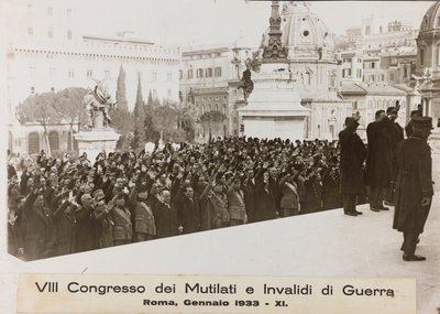 VIII. Kongress der Kriegsversehrten und Invaliden - Rom, Januar 1933 von Umberto Palleschi
