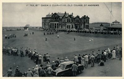 1. Abschlag, 18. Grün & Clubhaus, Old Course, St. Andrews, ca. 1955 von Unbekannt