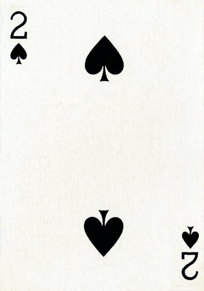 2 Pik aus einem Kartenspiel von Goodall & Son Ltd., ca. 1940 von Unbekannt