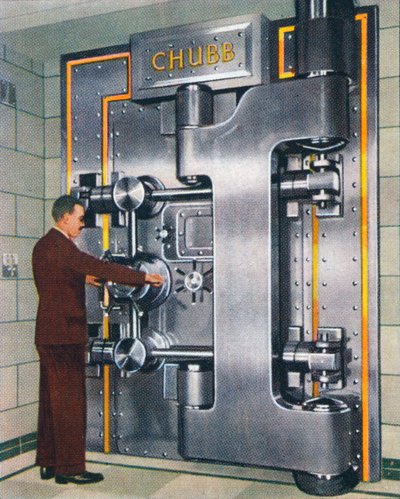 30-Tonnen-Schatzkammer-Tür, 1938 von Unbekannt