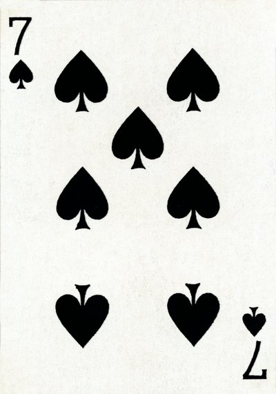 7 der Pik aus einem Kartenspiel von Goodall & Son Ltd., um 1940 von Unbekannt