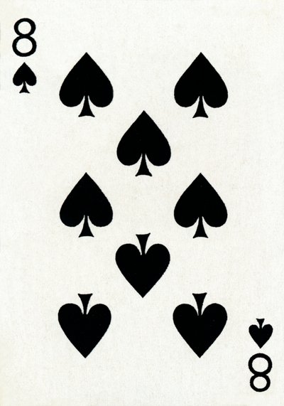 8 der Pik aus einem Kartenspiel von Goodall & Son Ltd., ca. 1940 von Unbekannt